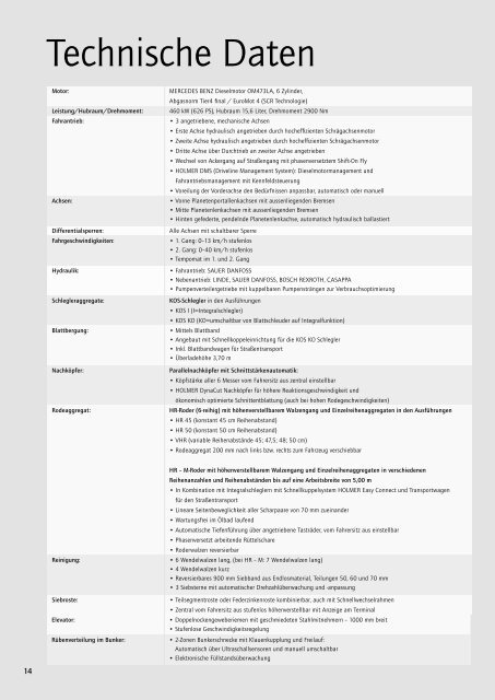 deutsch (PDF, 2.1 MB) - Holmer Maschinenbau GmbH