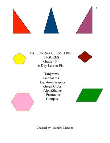 EXPLORING GEOMETRIC FIGURES Grade 10 6-Day Lesson Plan ...