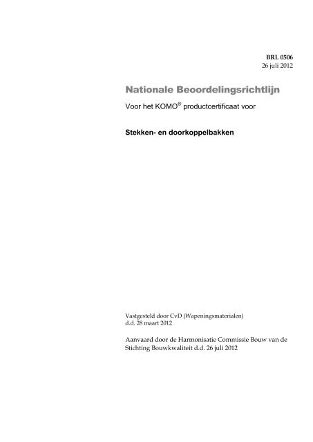 BRL 0506.pdf - Certificaten Beheer - Komo