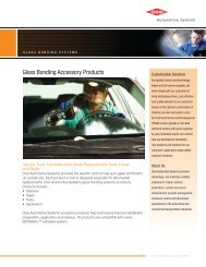 Glass Bonding Accessory Products - Dow Automotive Systems