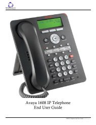 Avaya 1608 IP Telephone End User Guide - CCC Technologies, Inc