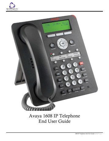 Avaya 1608 IP Telephone End User Guide - CCC Technologies, Inc