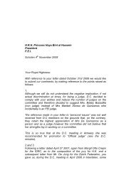 With reference to your letter dated October 31st 2008 we ... - Equisport