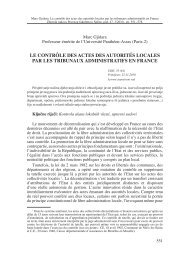 le contrÃ´le des actes des autoritÃ©s locales par les tribunaux ...