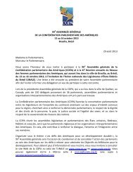 Lettre d'invitation officielle - COPA