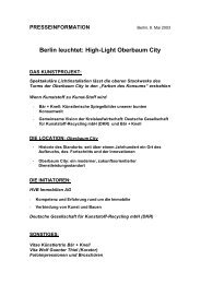 Berlin leuchtet: High-Light Oberbaum City - HVB  Immobilien AG