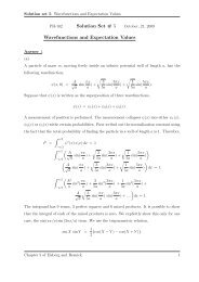 Solution Set # 5 Wavefunctions and Expectation Values