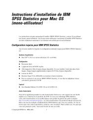 Instructions d'installation de IBM SPSS Statistics pour Mac OS ...