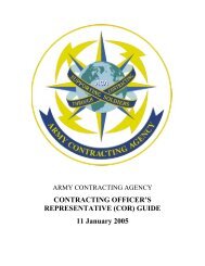 CONTRACTING OFFICER'S REPRESENTATIVE (COR) GUIDE 11 ...