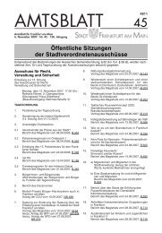 Amtsblatt Nr. 45/2007 (pdf [3.1 MB]) - Frankfurt am Main