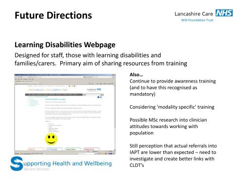 LD IAPT training presentation Taylor and Harrison - Cumbria ...