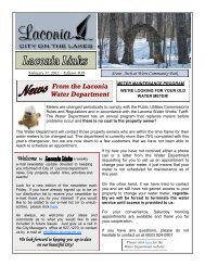 From the Laconia Water Department - City of Laconia