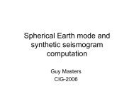 Spherical Earth mode and synthetic seismogram computation