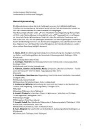 Manuskriptsammlung - Landesmuseum Württemberg