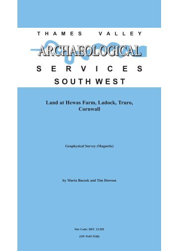 Geophysical survey report - Thames Valley Archaeological Services