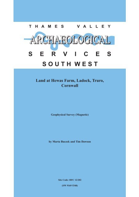 Geophysical survey report - Thames Valley Archaeological Services