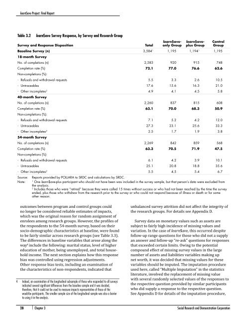 Full report. - Social Research and Demonstration Corp