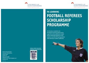 F.A. Refereeing - University of Gloucestershire