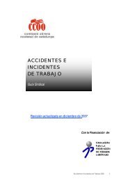 ACCIDENTES E INCIDENTES DE TRABAJO - CCOO de Catalunya