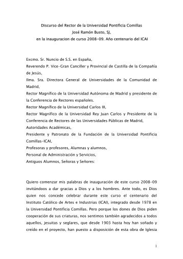 Discurso - UPCO - Universidad Pontificia Comillas