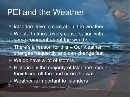 PEI History of Storminess - Atlantic Climate Adaptation Solutions