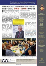 Qld Newsletter April 2013 - Order of Australia Association