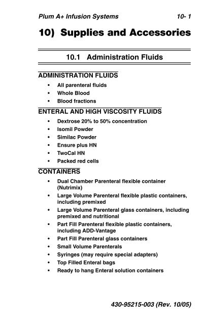 Abbott Hospira Plum A Plus and Plum A Plus 3 version 11.6 Infusion ...