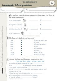 CM Homonymes lexicaux - classeurdecole
