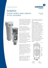 Solartron on-line Viscometers - Measurement Resources