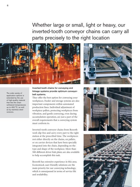 Rexroth Inverted-Tooth Chains for Driving and ... - Tectra Automation