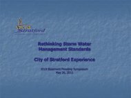 Rethinking Storm Water Management Standards City of Stratford ...