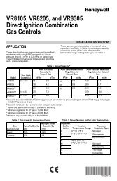 VR8105, VR8205, VR8305, Direct Ignition Combination Gas ...