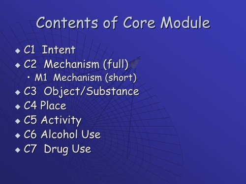 International Classification of the External Causes of Injury: ICECI