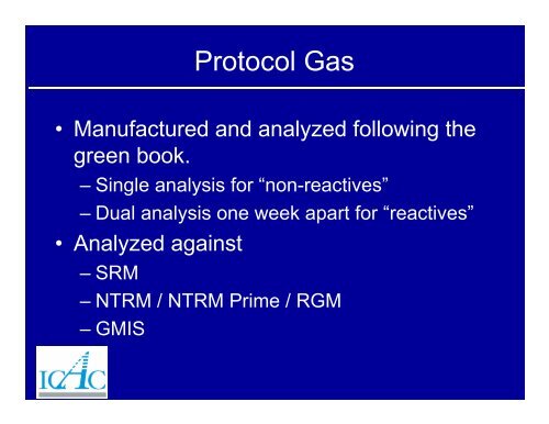 Importance of Protocol Gas Accuracy for Emissions ... - MARAMA