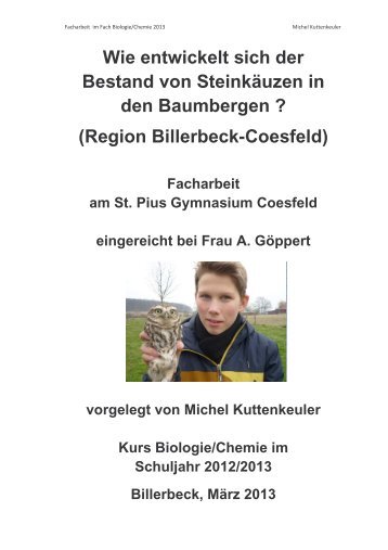 1. Facharbeit von Michel Kuttenkeuler aus Billerbeck