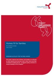 Homes fit for families - Family and Parenting Institute