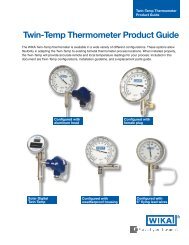 WIKA Twin-Temp Thermometer Product Guide