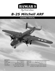 ASSEMBLY MANUAL B-25 Mitchell ARF - RC DEPOT