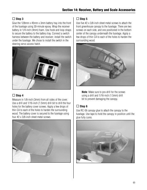 ASSEMBLY MANUAL B-25 Mitchell ARF - RC DEPOT