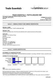 Trade Essentials Particleboard HMR MSDS 24-0774 - The Laminex ...