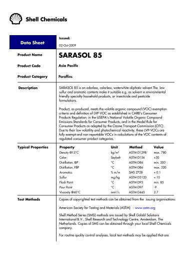SARASOL 85 - Asia Pacific