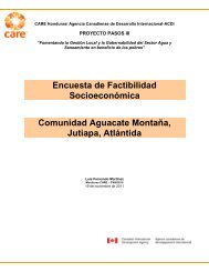 CARE Honduras/ Agencia Canadiense de ... - Pasos Honduras