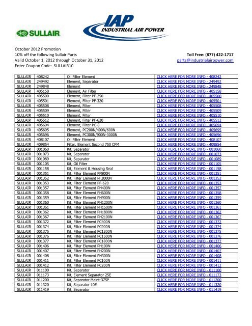 Industrial air power coupon code