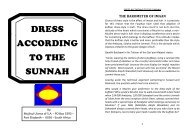 DRESS ACCORDING TO THE SUNNAH - The Majlis