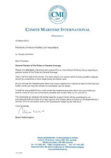 Questionnaire - Comite Maritime International