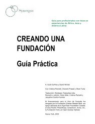 Creando Una FundaciÃ³n: GuÃ­a PrÃ¡ctica para Profesionales - Synergos