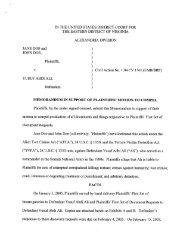 Memo in Support of Motion to Compel Court-Ordered Discovery