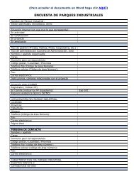ENCUESTA DE PARQUES INDUSTRIALES