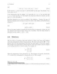 lecture notes on matrice and least squares