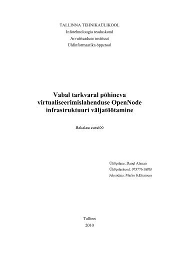 BSc Thesis - tud.ttu.ee - Tallinna TehnikaÃ¼likool